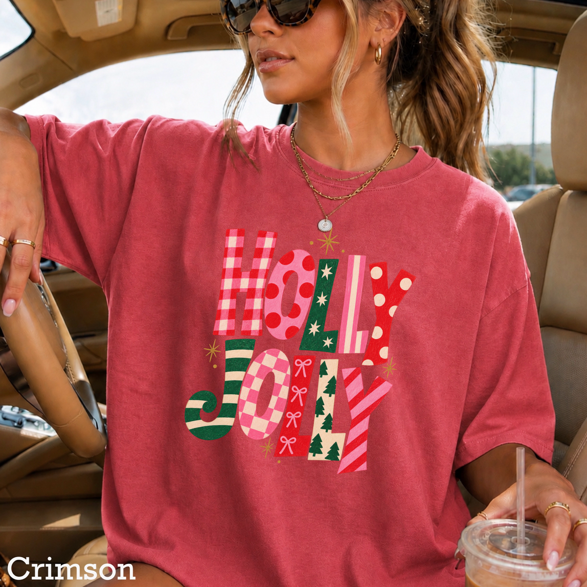 Holly Jolly Comfort Color Graphic Tee