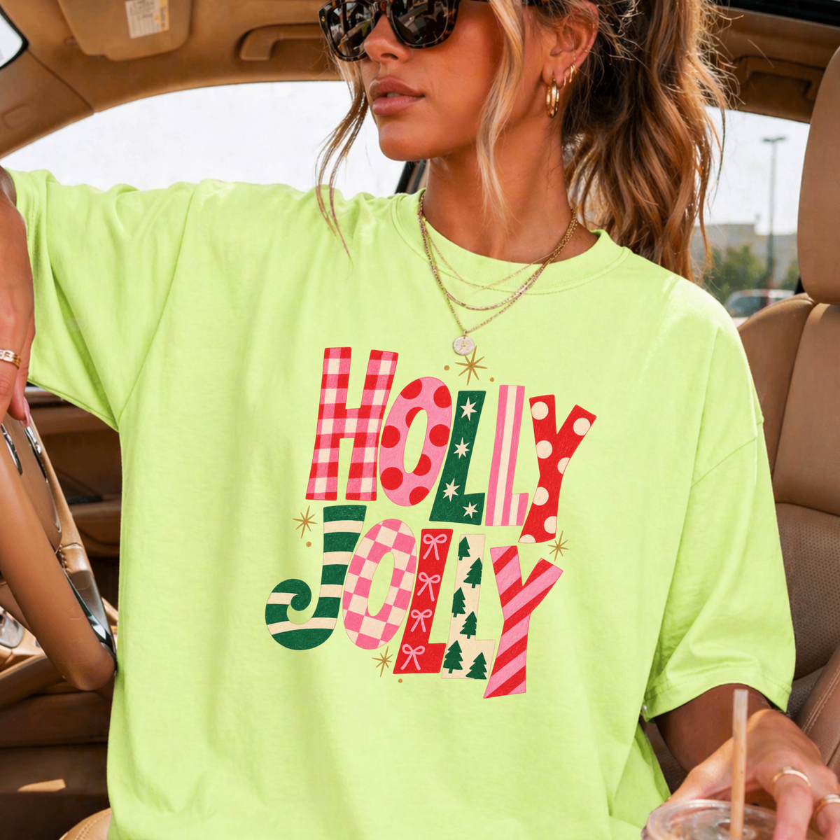 Holly Jolly Comfort Color Graphic Tee