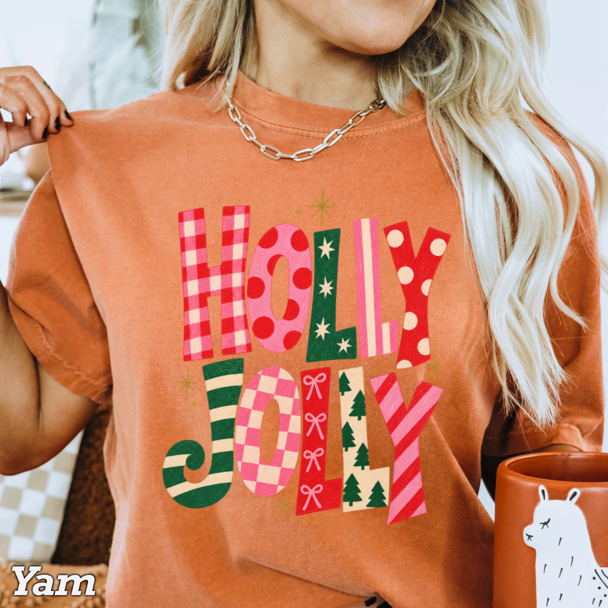 Holly Jolly Comfort Color Graphic Tee