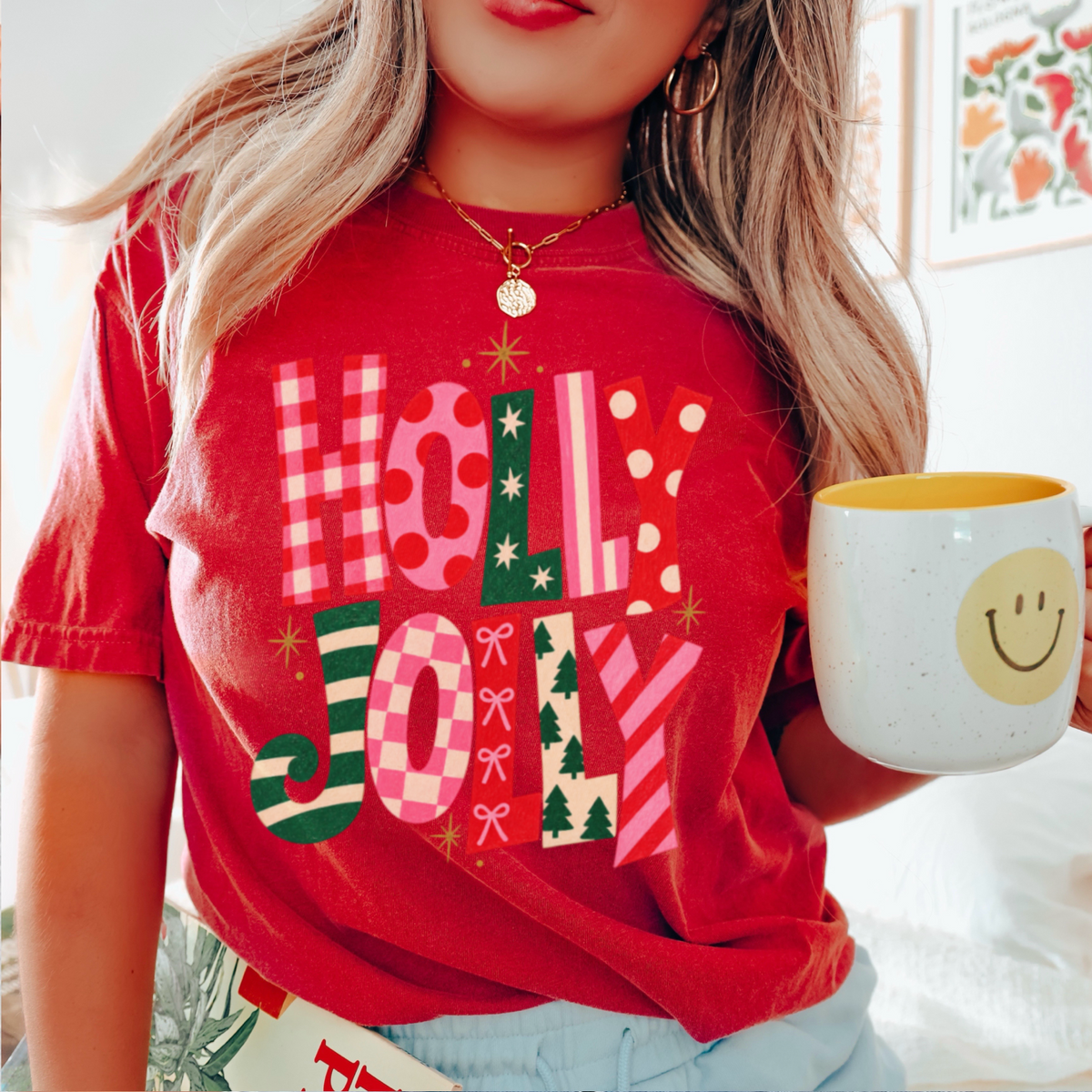 Holly Jolly Comfort Color Graphic Tee