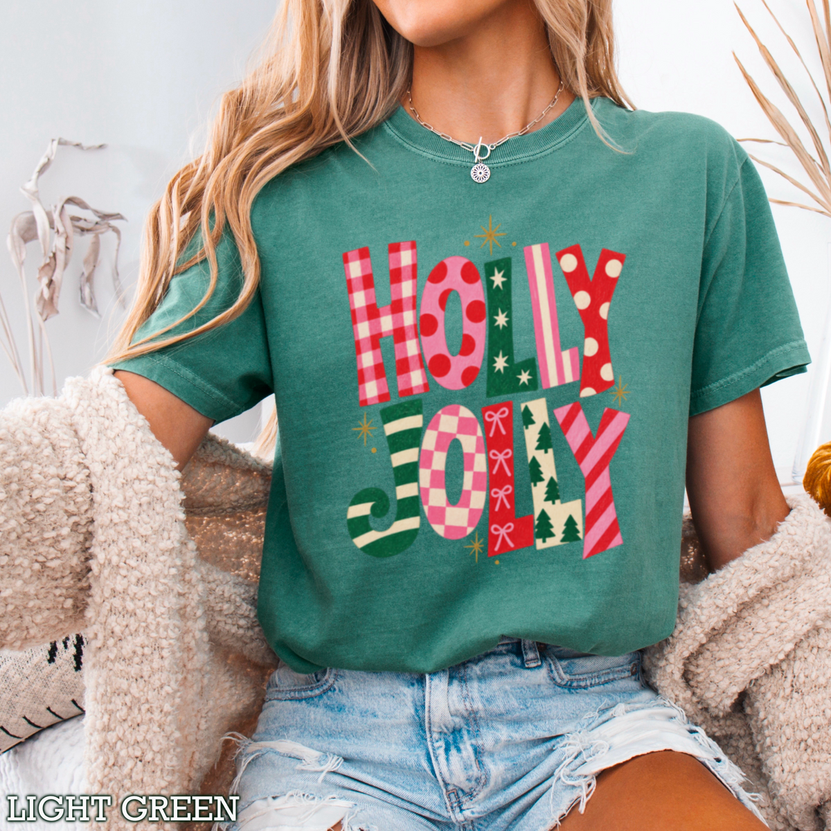Holly Jolly Comfort Color Graphic Tee