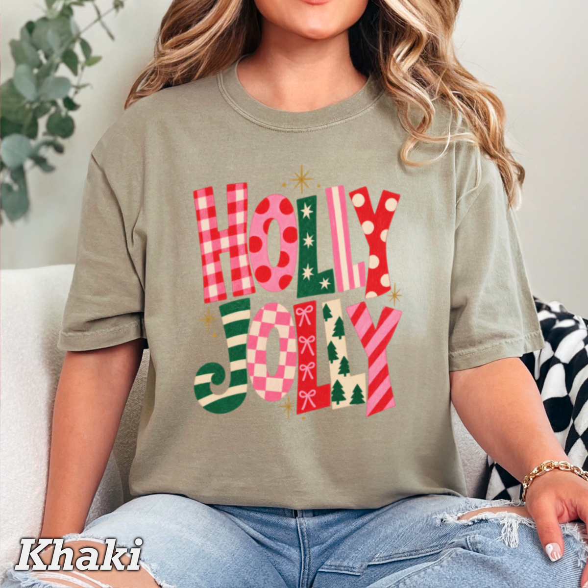 Holly Jolly Comfort Color Graphic Tee