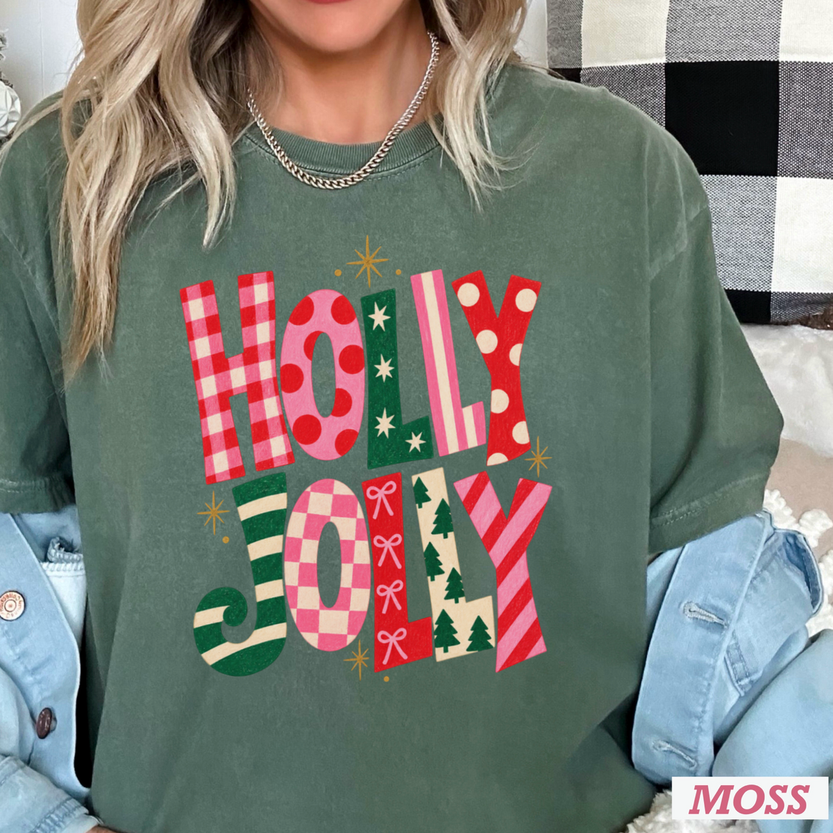 Holly Jolly Comfort Color Graphic Tee