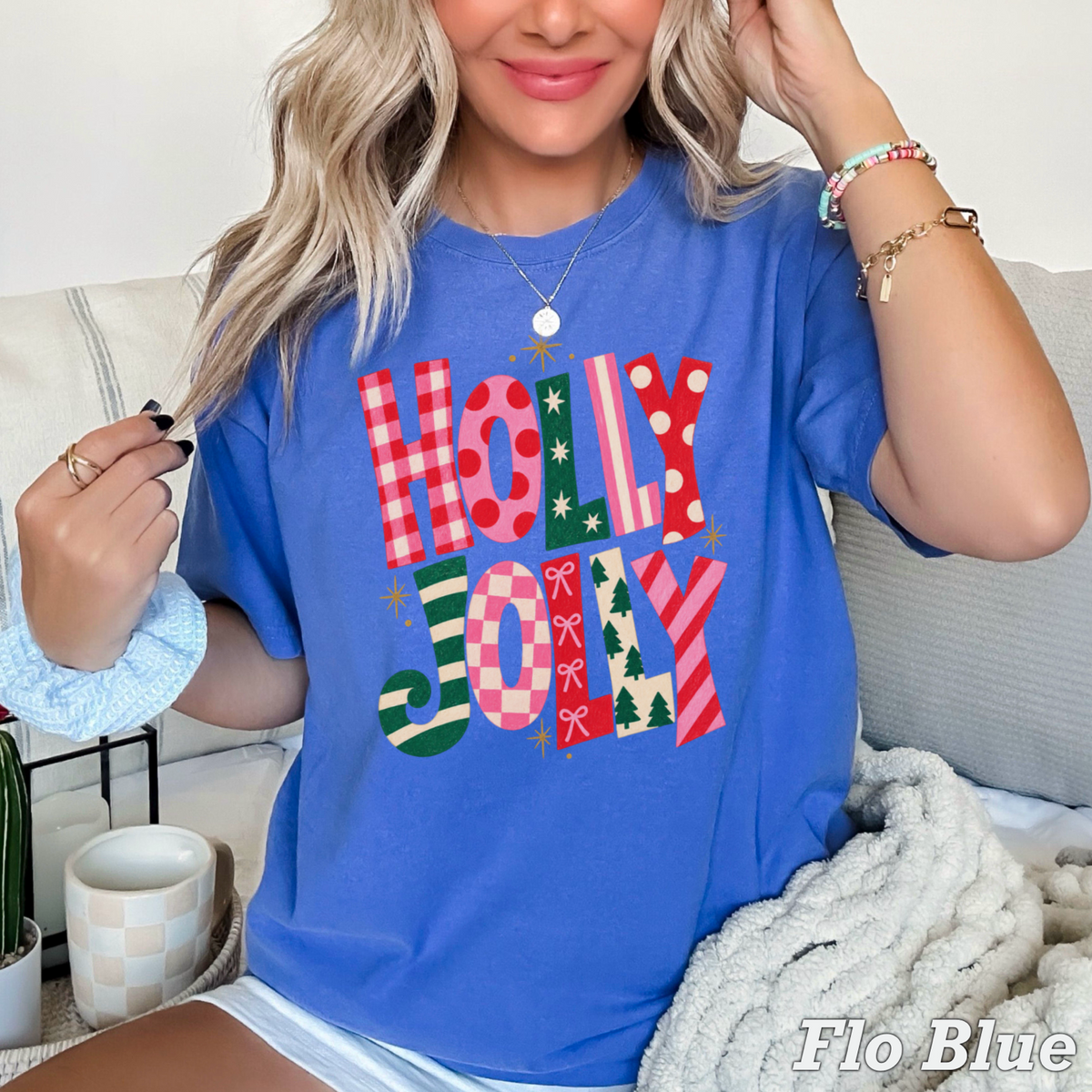 Holly Jolly Comfort Color Graphic Tee