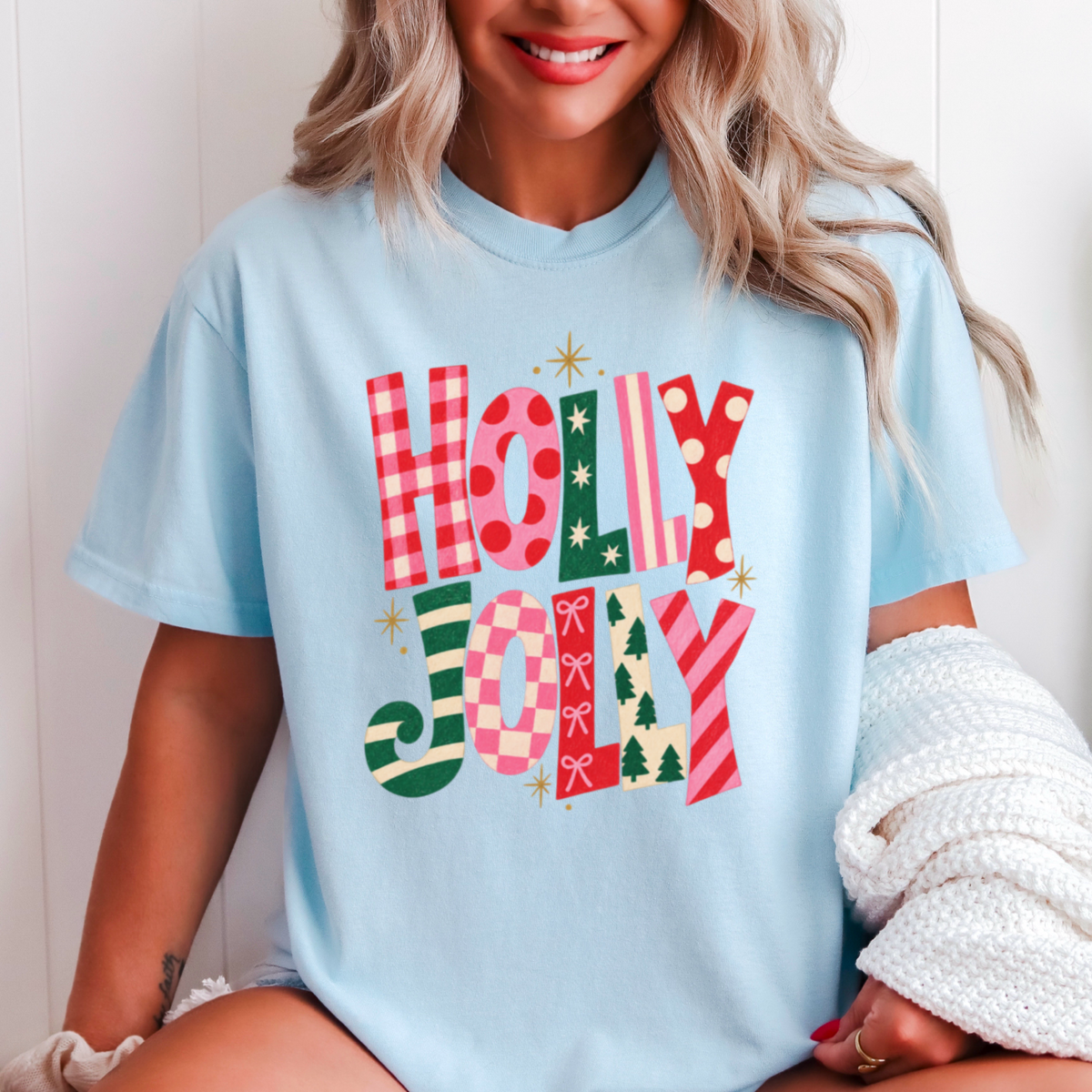 Holly Jolly Comfort Color Graphic Tee