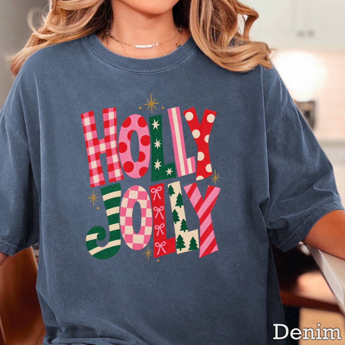 Holly Jolly Comfort Color Graphic Tee