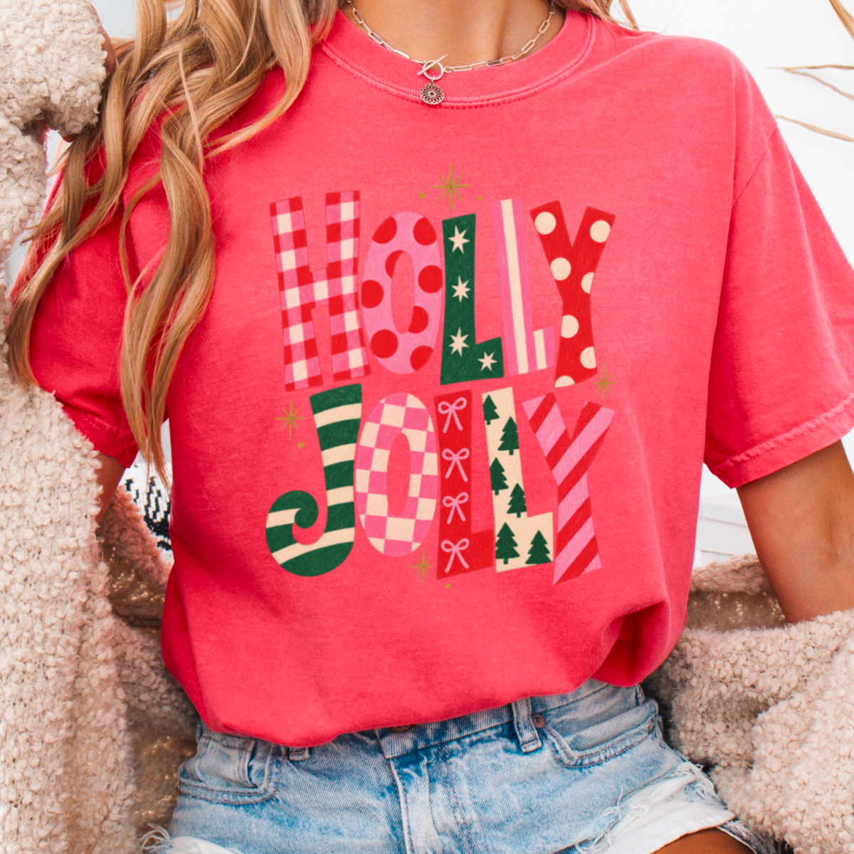Holly Jolly Comfort Color Graphic Tee