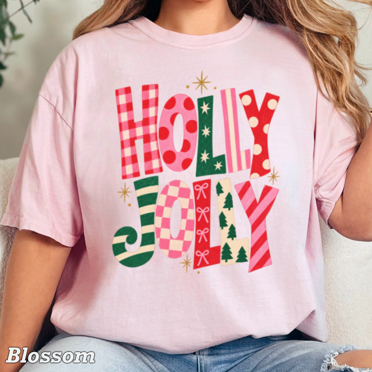 Holly Jolly Comfort Color Graphic Tee