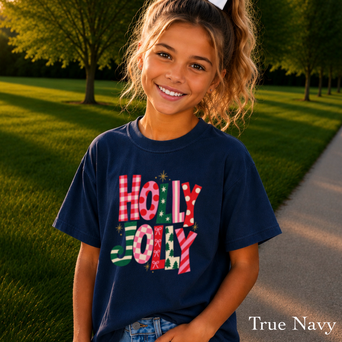 Holly Jolly Youth Comfort Color T-Shirt