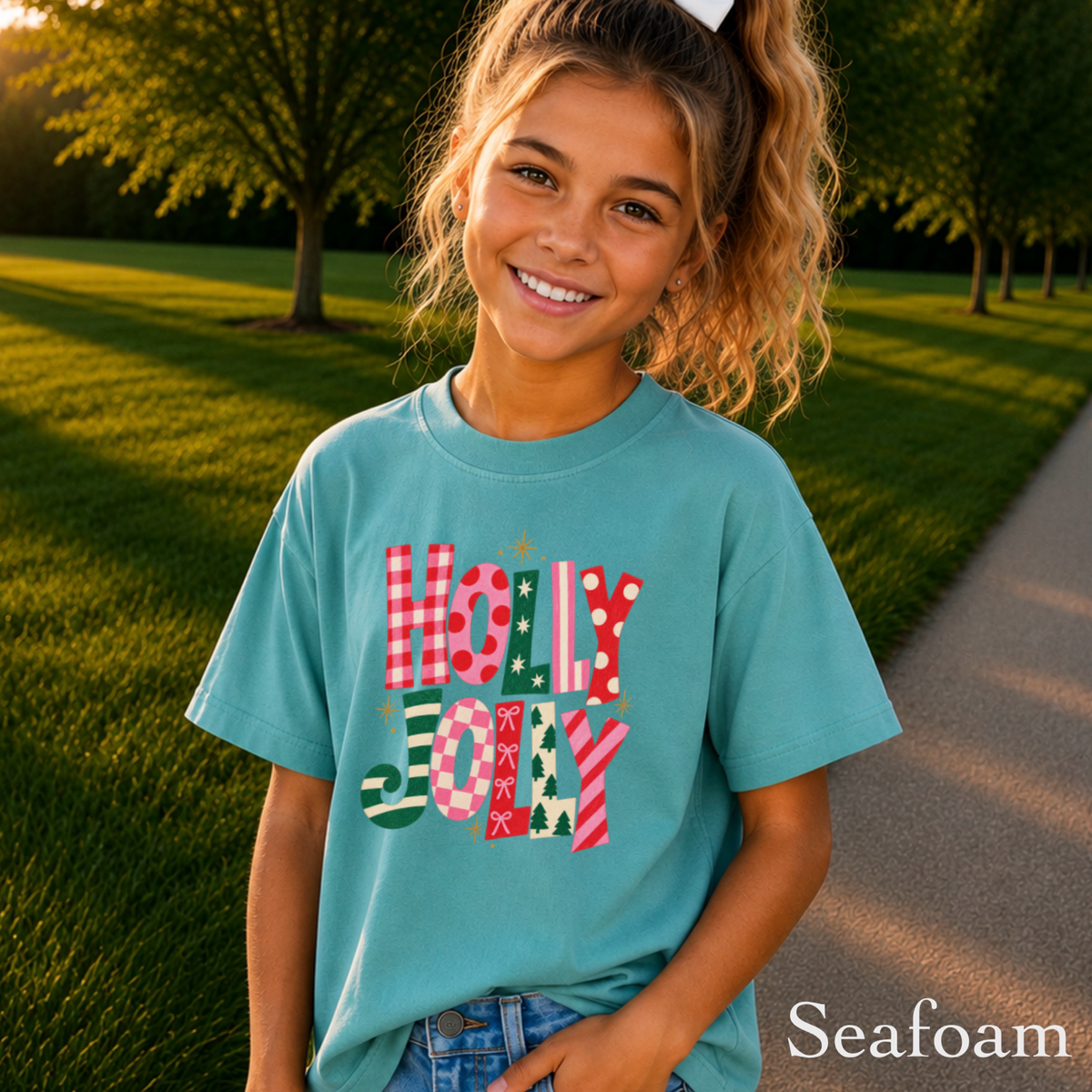 Holly Jolly Youth Comfort Color T-Shirt