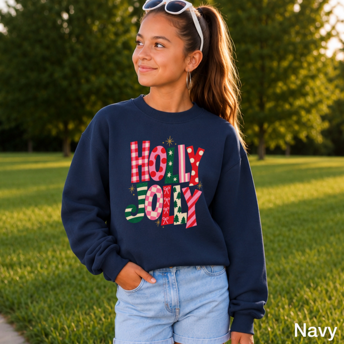Holly Jolly Youth Crewneck Sweatshirt