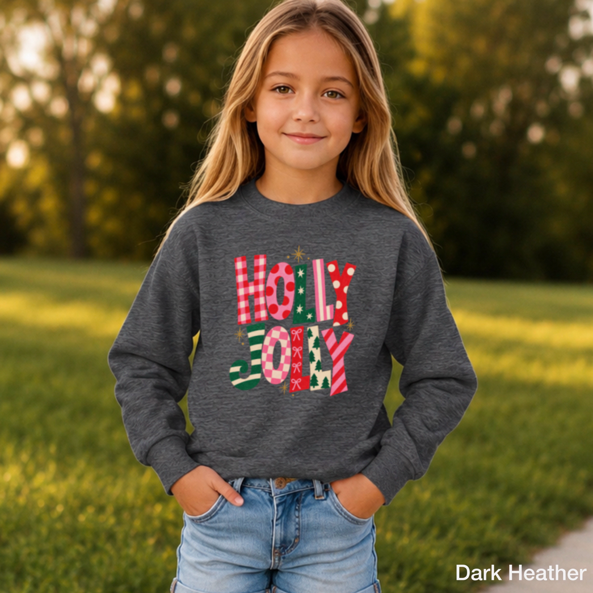 Holly Jolly Youth Crewneck Sweatshirt