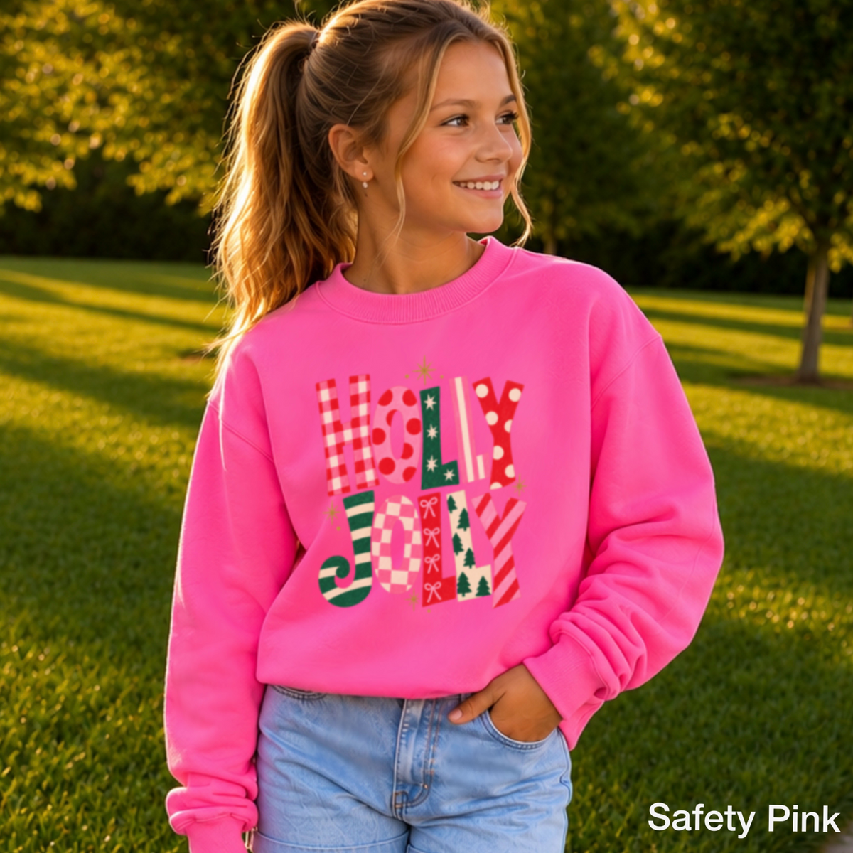 Holly Jolly Youth Crewneck Sweatshirt