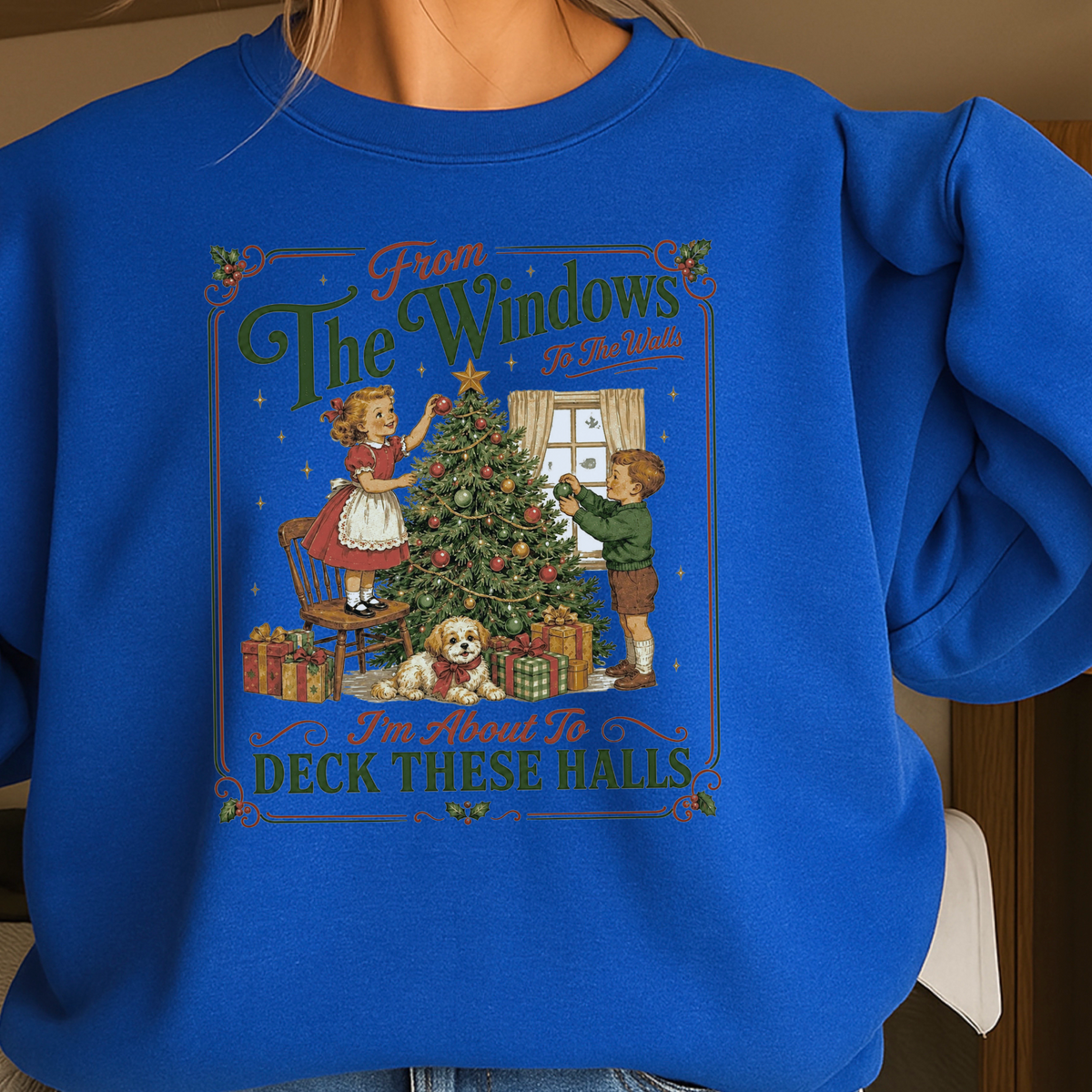 Deck These Halls Christmas Crewneck Sweatshirt