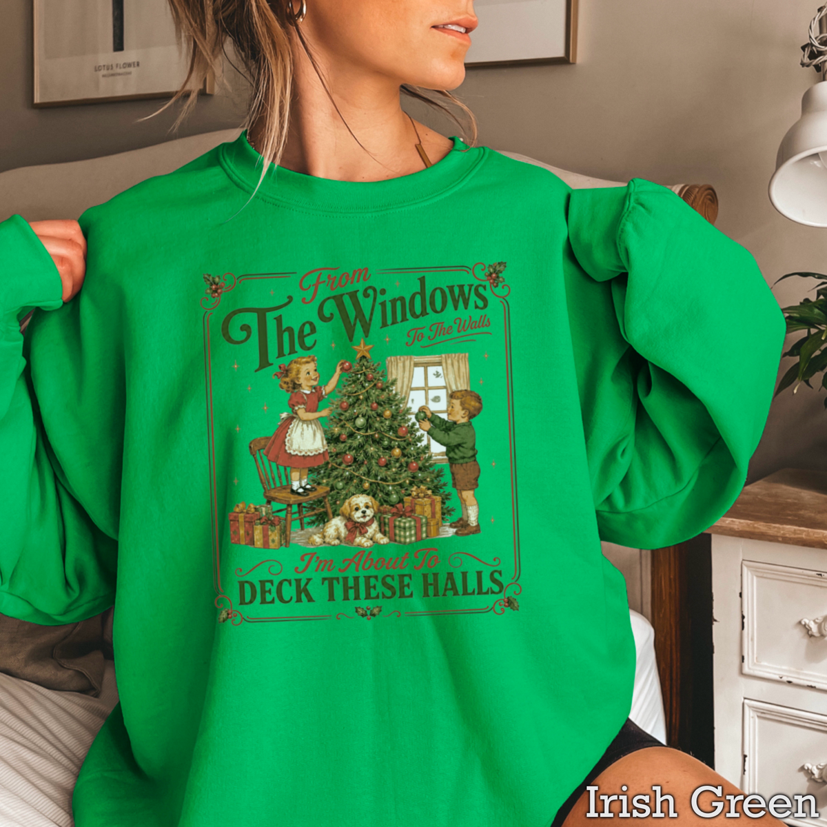 Deck These Halls Christmas Crewneck Sweatshirt