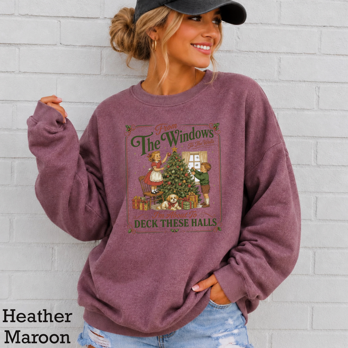 Deck These Halls Christmas Crewneck Sweatshirt