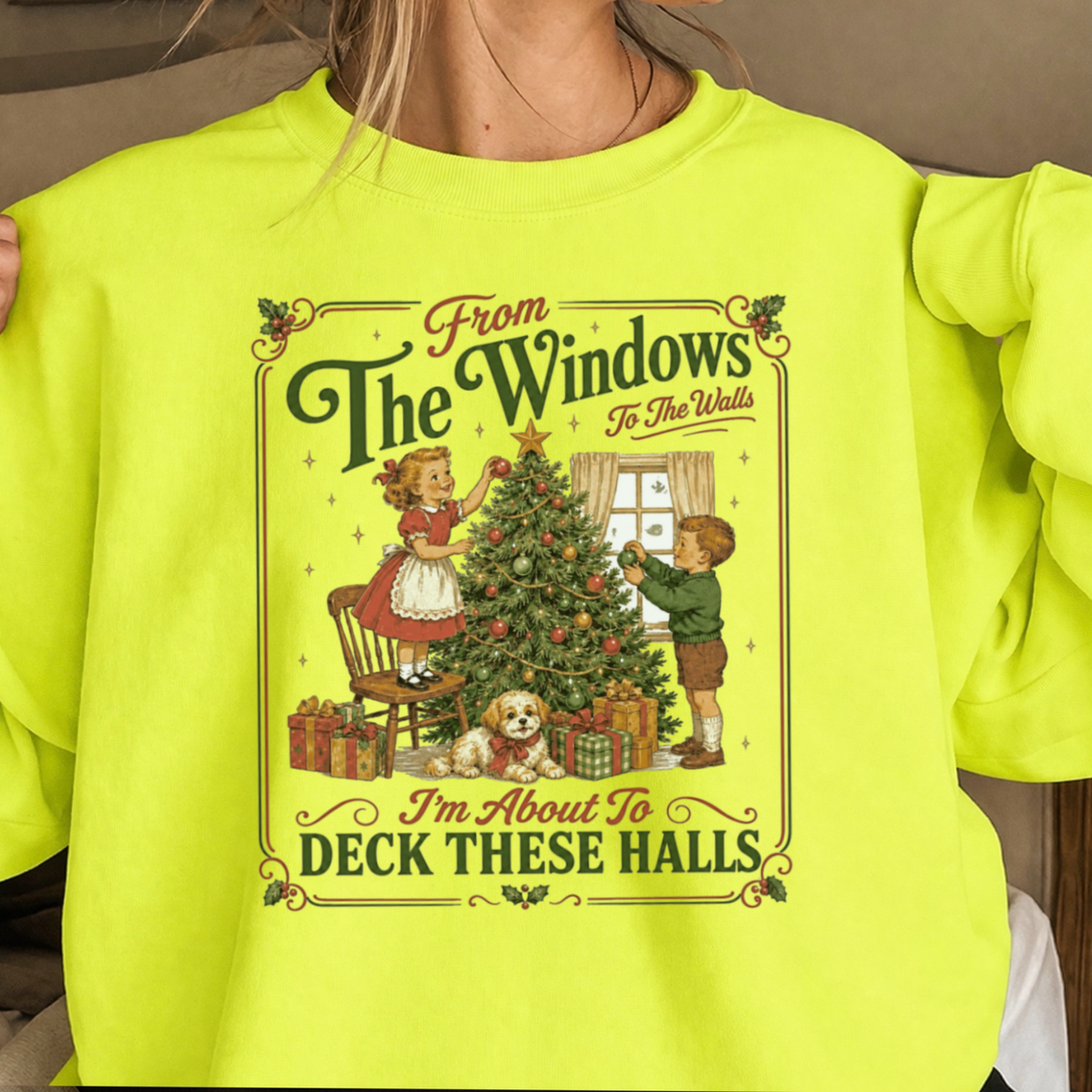 Deck These Halls Christmas Crewneck Sweatshirt