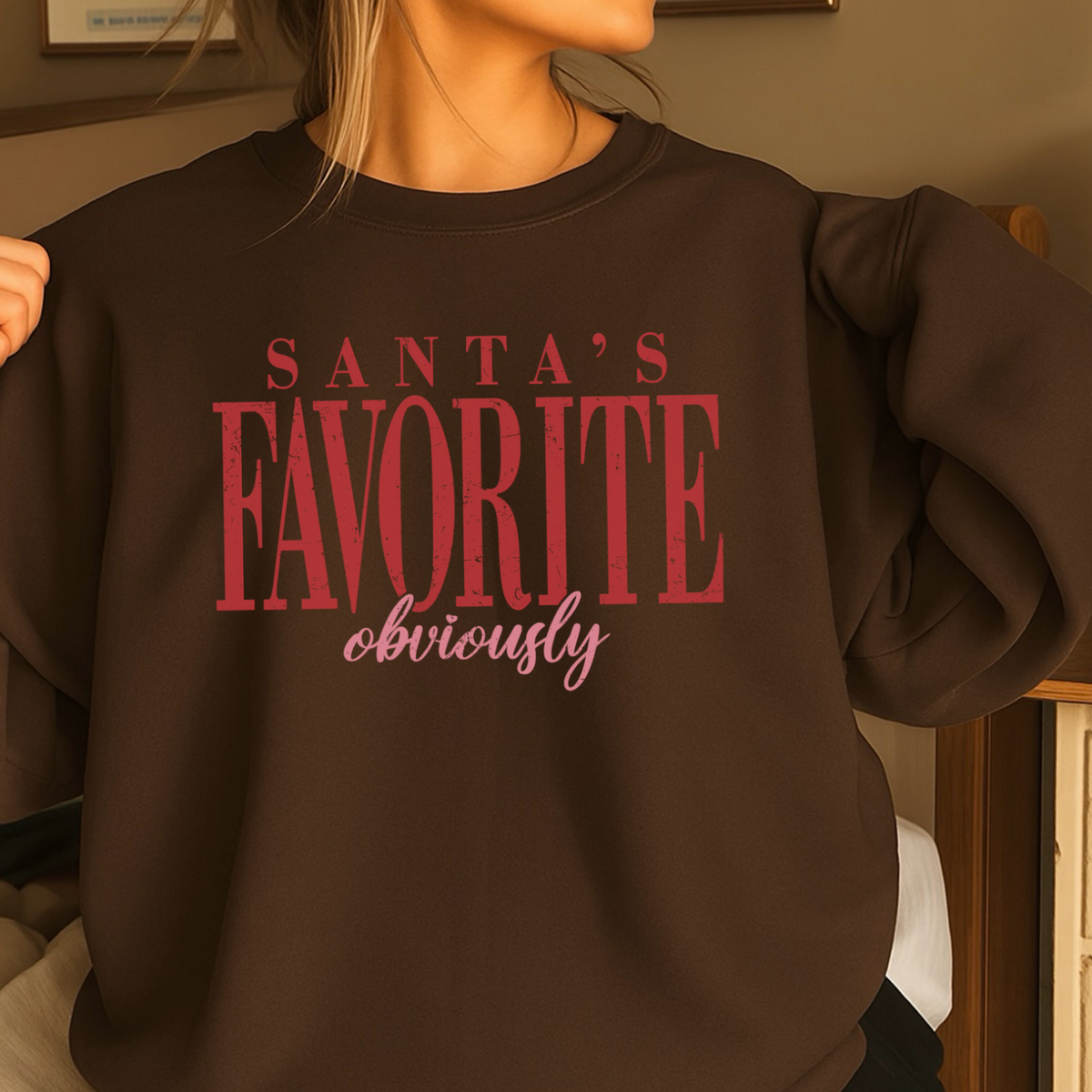 Santa’s Favorite Crewneck Sweatshirt