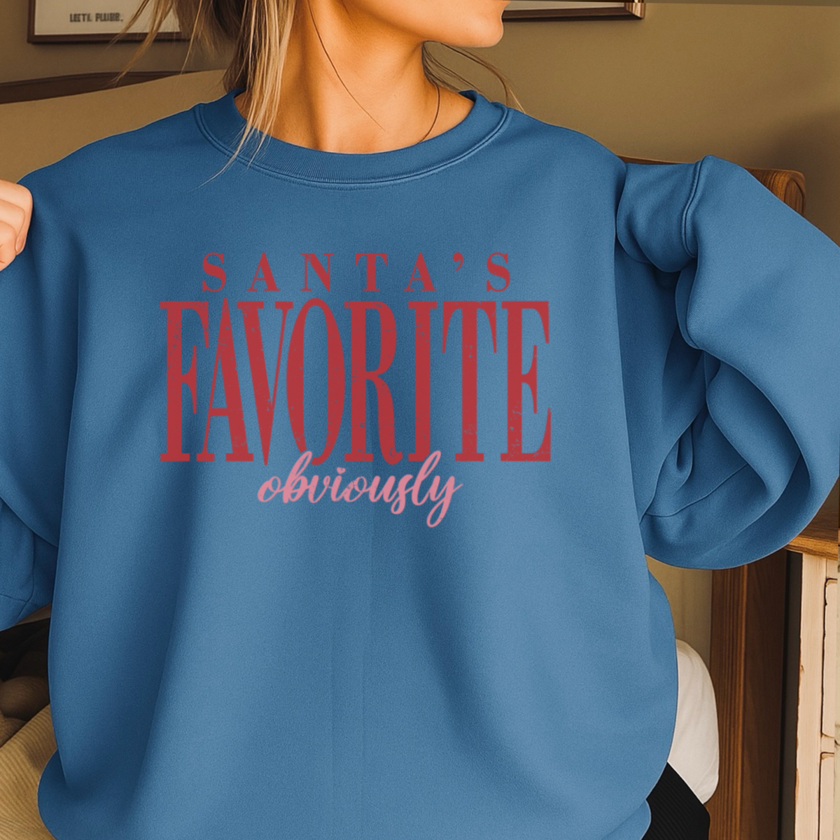 Santa’s Favorite Crewneck Sweatshirt