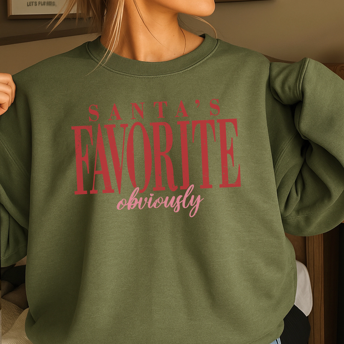Santa’s Favorite Crewneck Sweatshirt