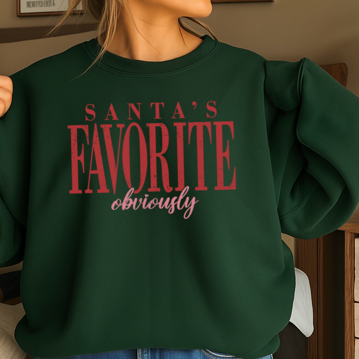 Santa’s Favorite Crewneck Sweatshirt
