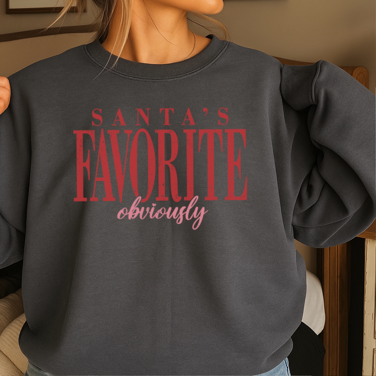 Santa’s Favorite Crewneck Sweatshirt