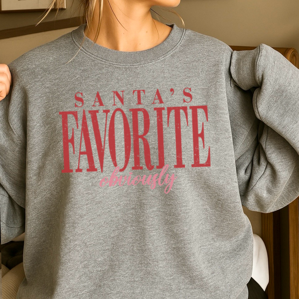 Santa’s Favorite Crewneck Sweatshirt