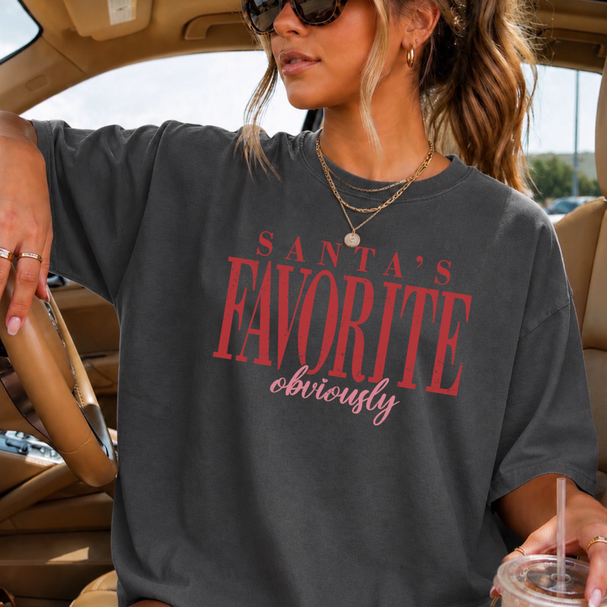 Santa’s Favorite Comfort Color Graphic Tee