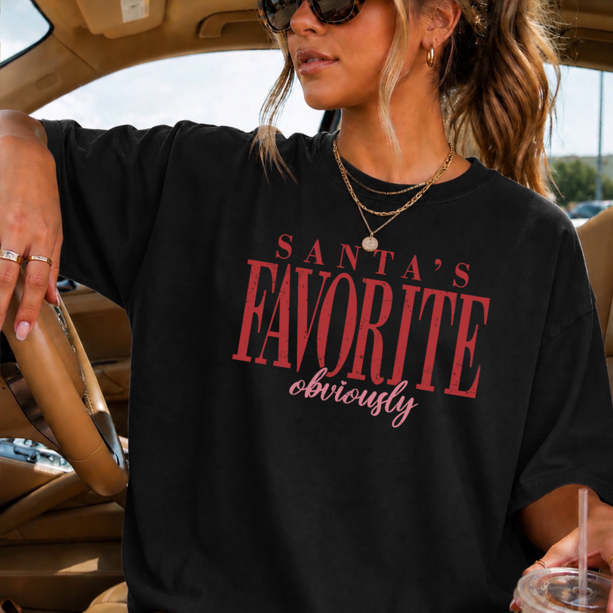 Santa’s Favorite Comfort Color Graphic Tee