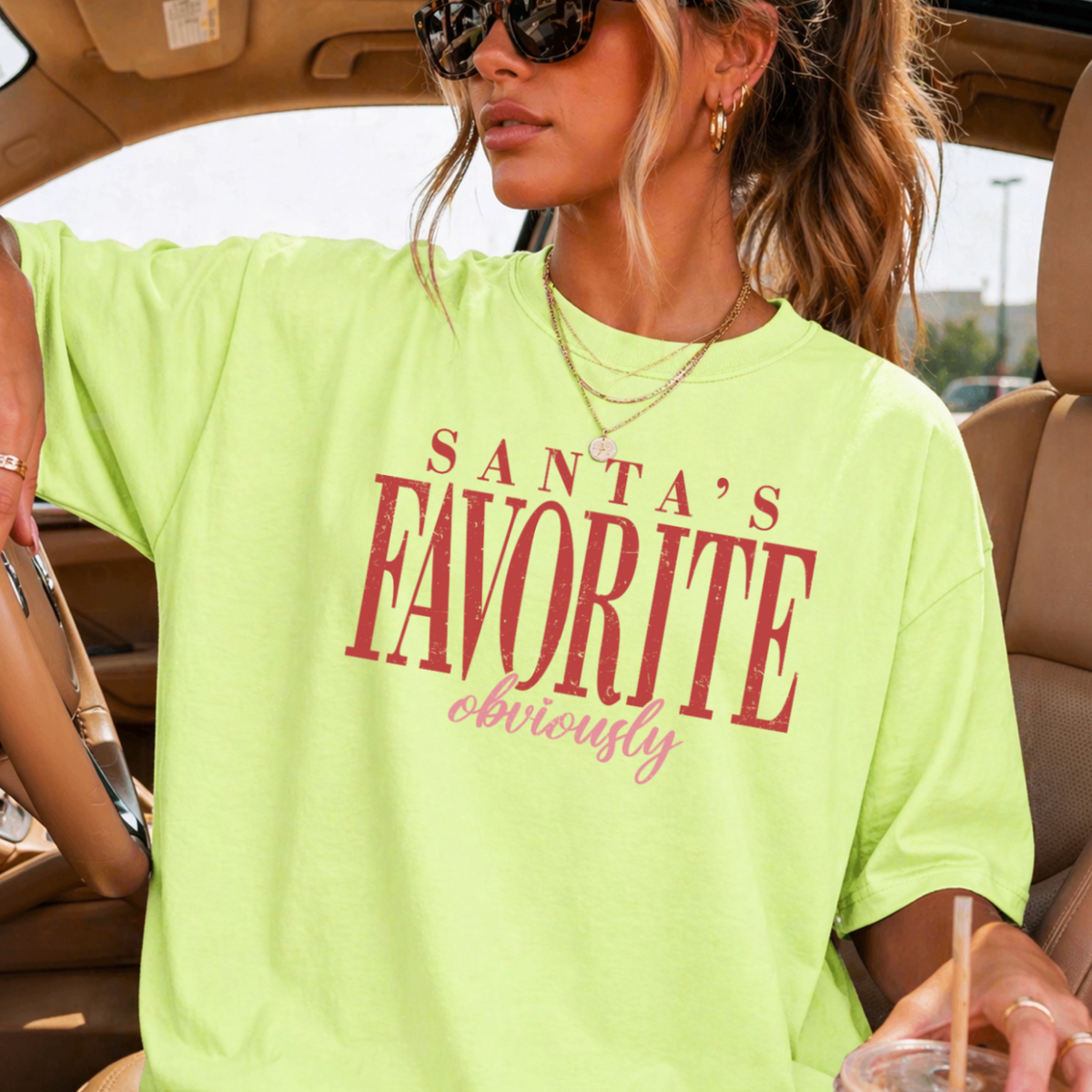 Santa’s Favorite Comfort Color Graphic Tee
