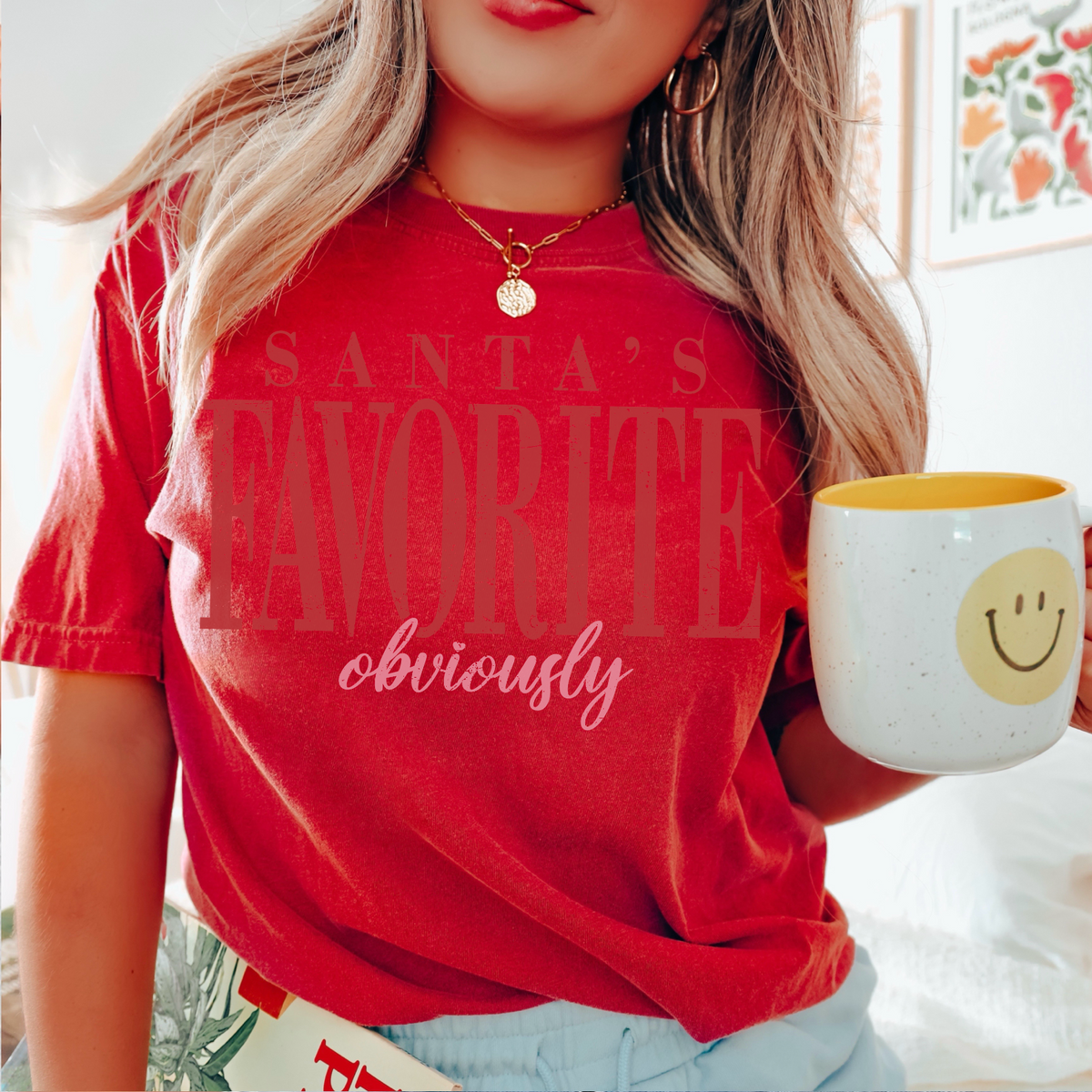 Santa’s Favorite Comfort Color Graphic Tee