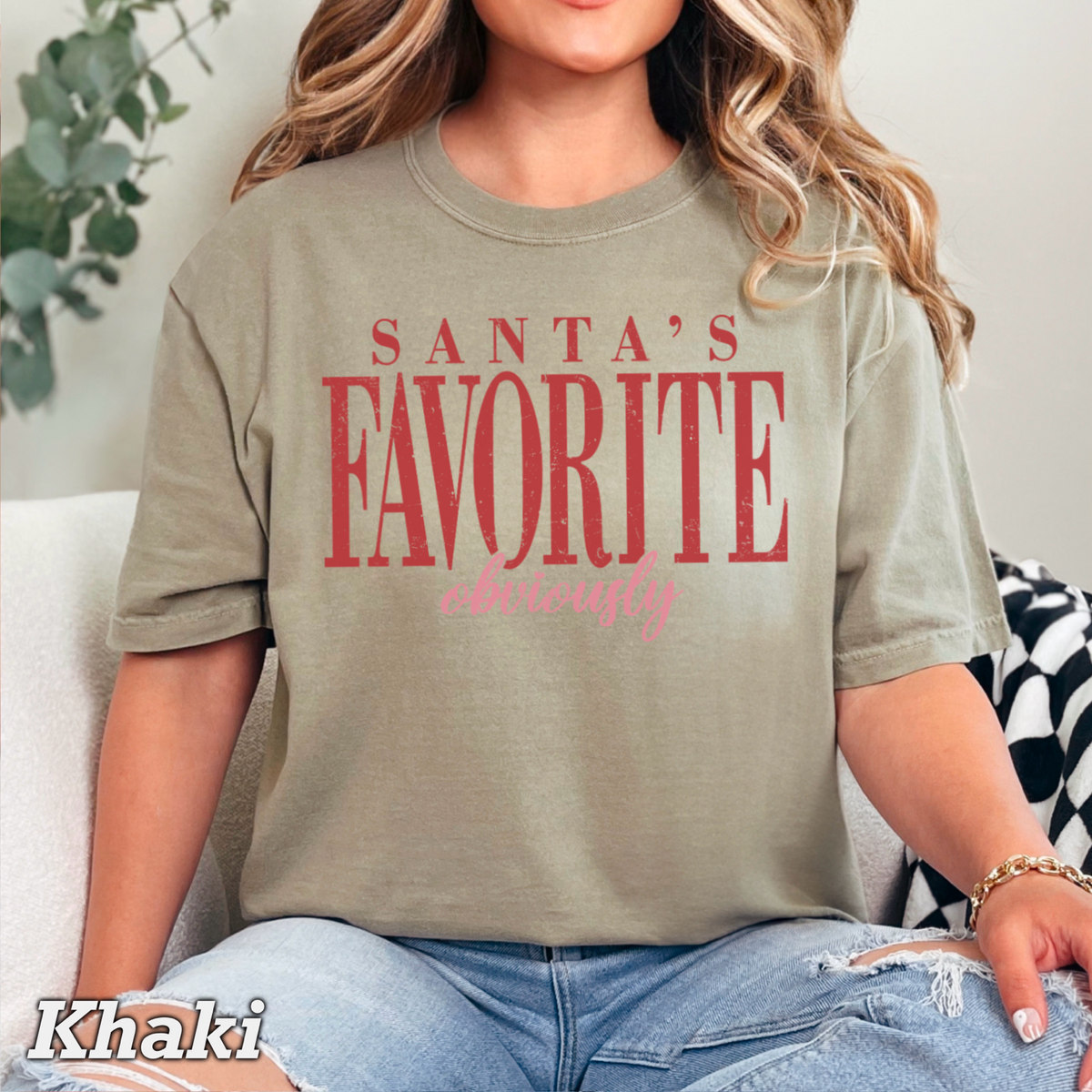 Santa’s Favorite Comfort Color Graphic Tee