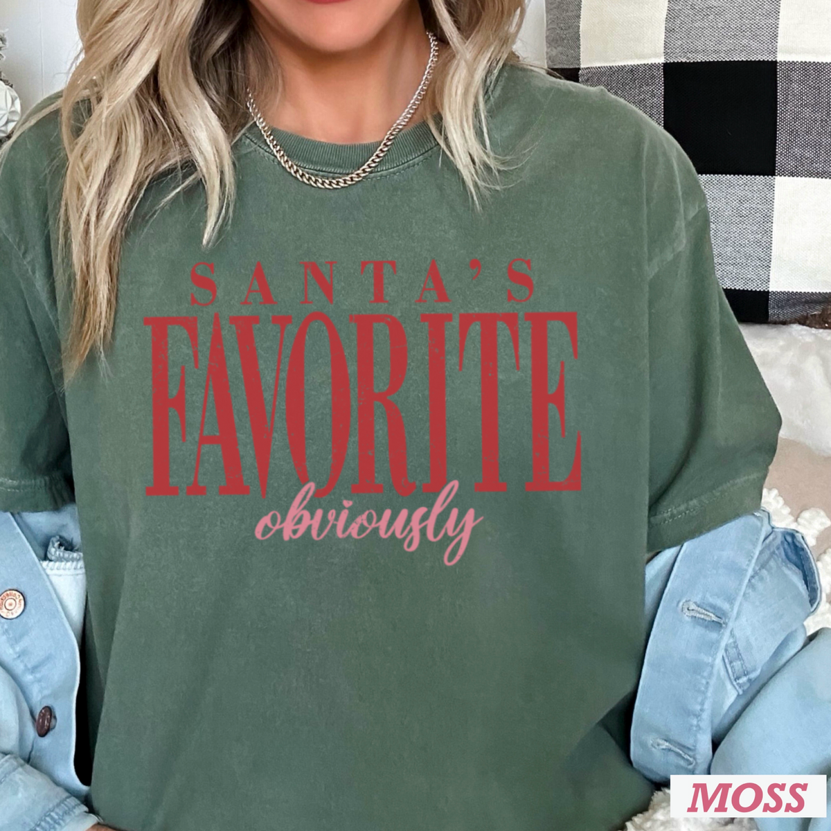 Santa’s Favorite Comfort Color Graphic Tee