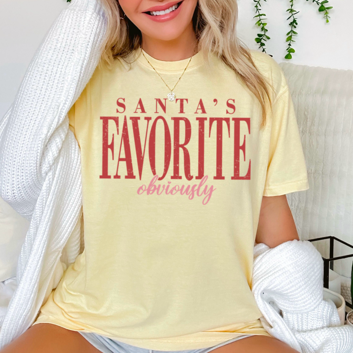 Santa’s Favorite Comfort Color Graphic Tee
