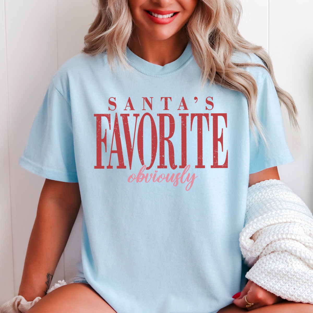 Santa’s Favorite Comfort Color Graphic Tee
