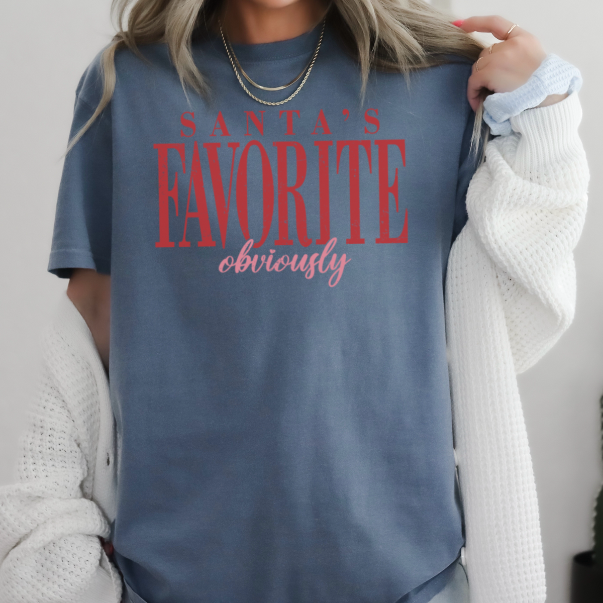 Santa’s Favorite Comfort Color Graphic Tee