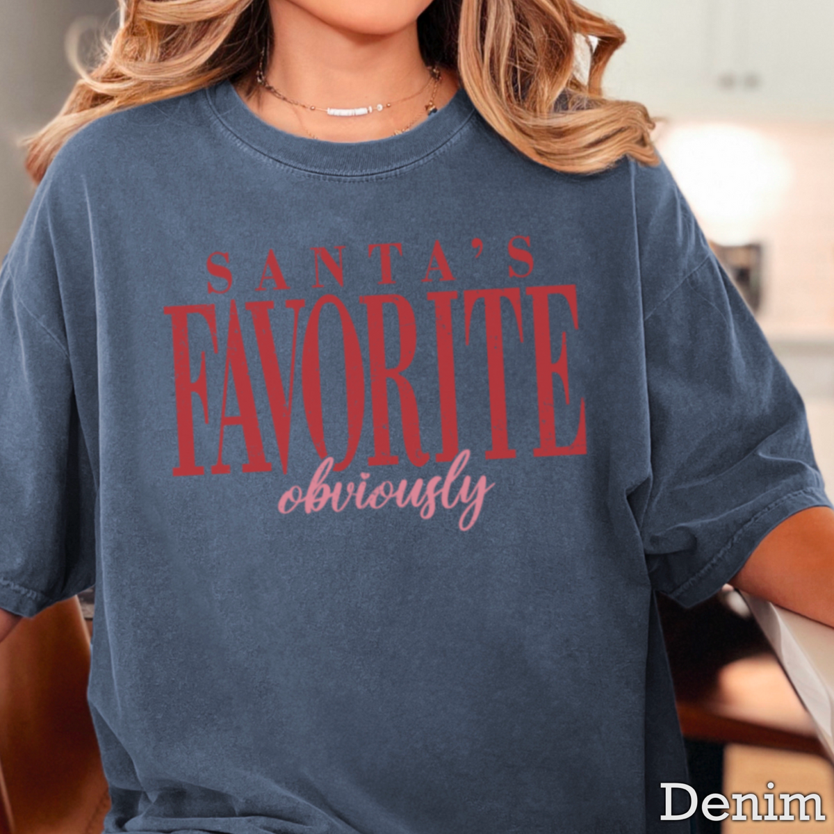 Santa’s Favorite Comfort Color Graphic Tee