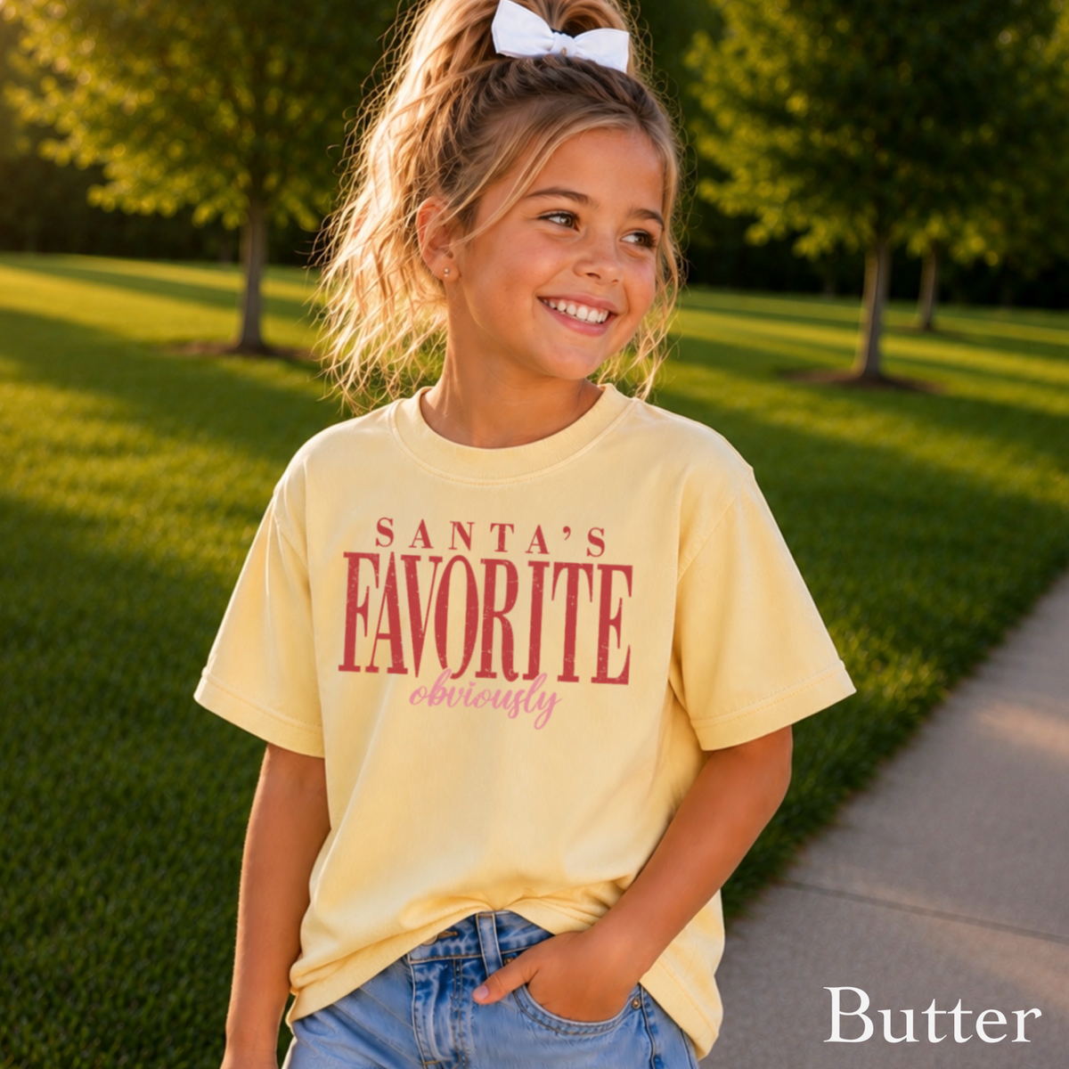 Santa’s Favorite Youth Comfort Color T-Shirt