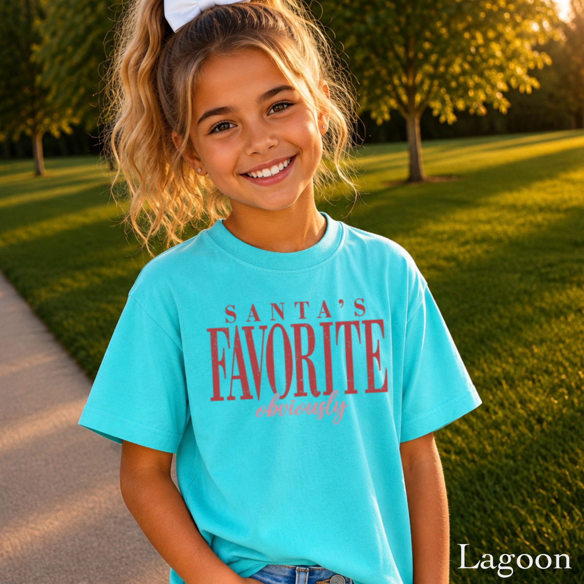 Santa’s Favorite Youth Comfort Color T-Shirt