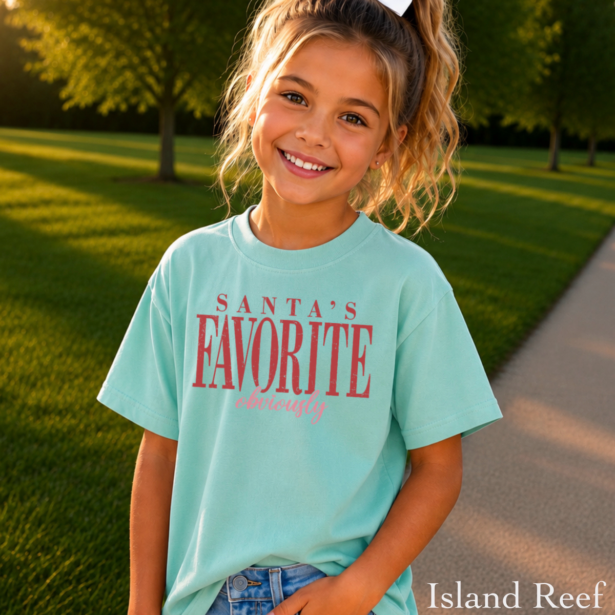Santa’s Favorite Youth Comfort Color T-Shirt