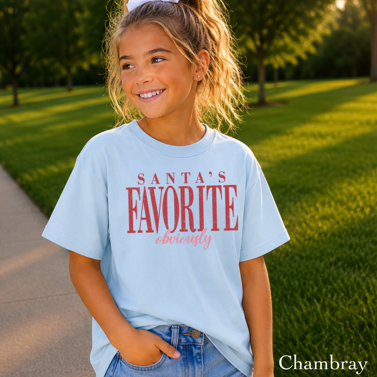Santa’s Favorite Youth Comfort Color T-Shirt
