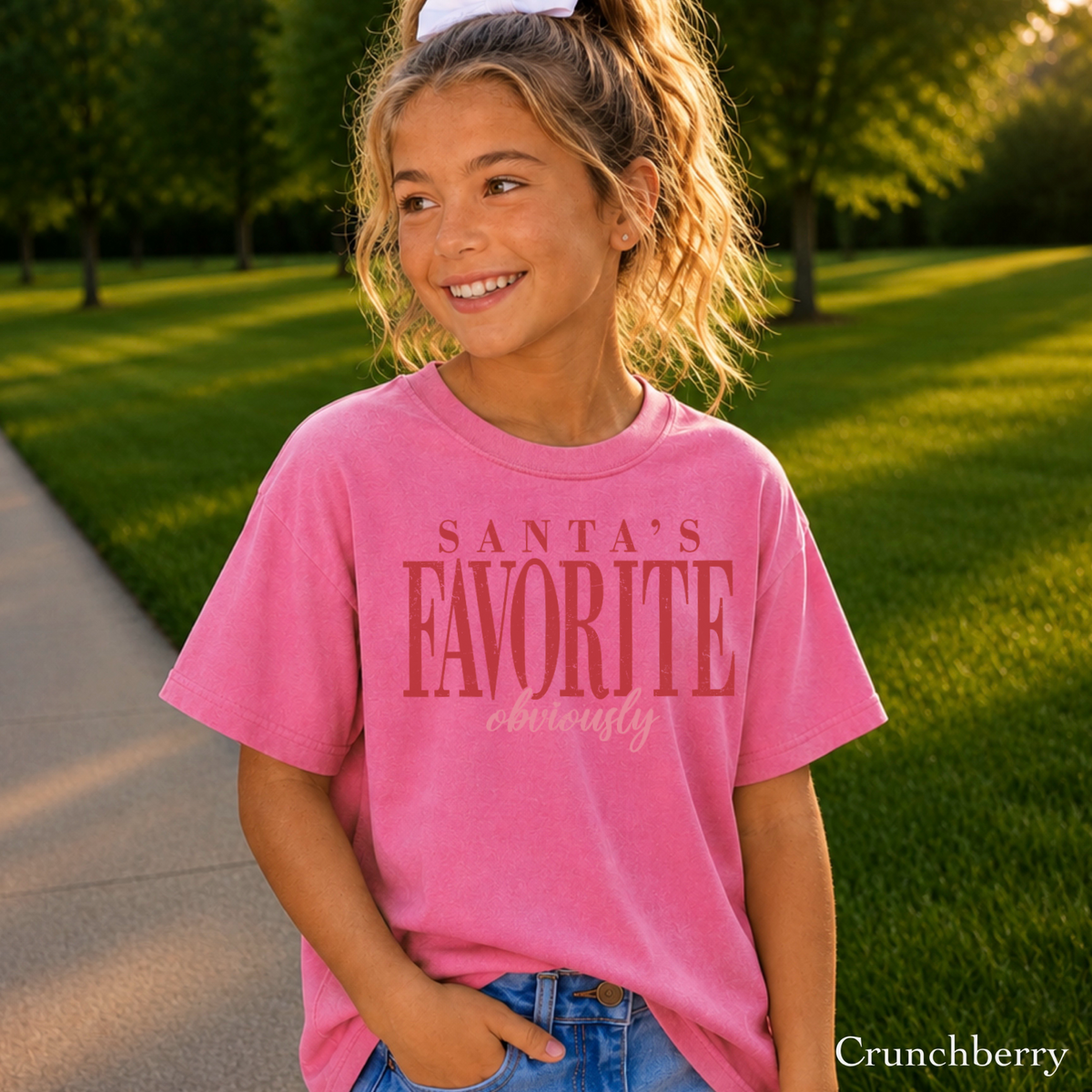 Santa’s Favorite Youth Comfort Color T-Shirt