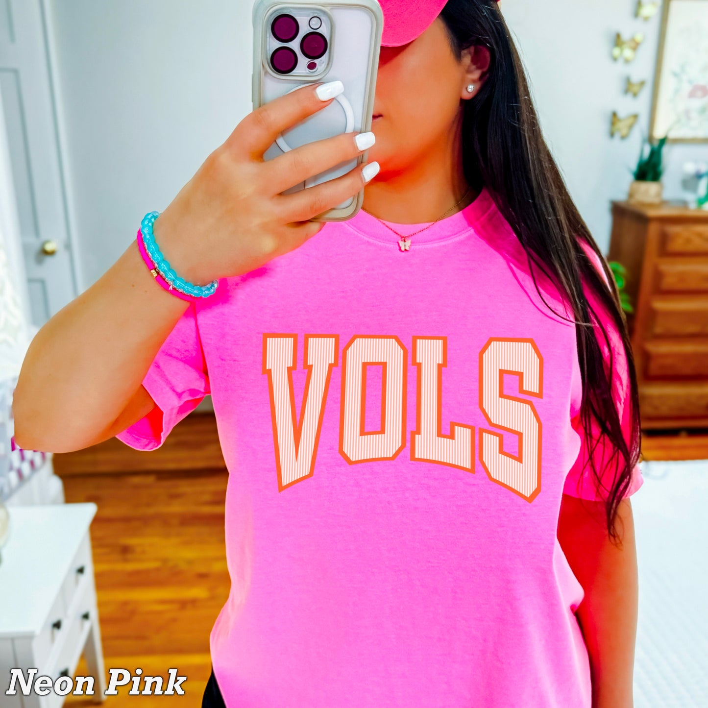 Orange & White College Game Day Comfort Color Graphic Tee