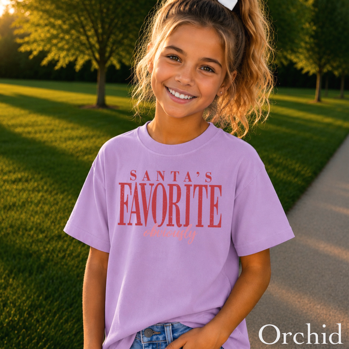Santa’s Favorite Youth Comfort Color T-Shirt