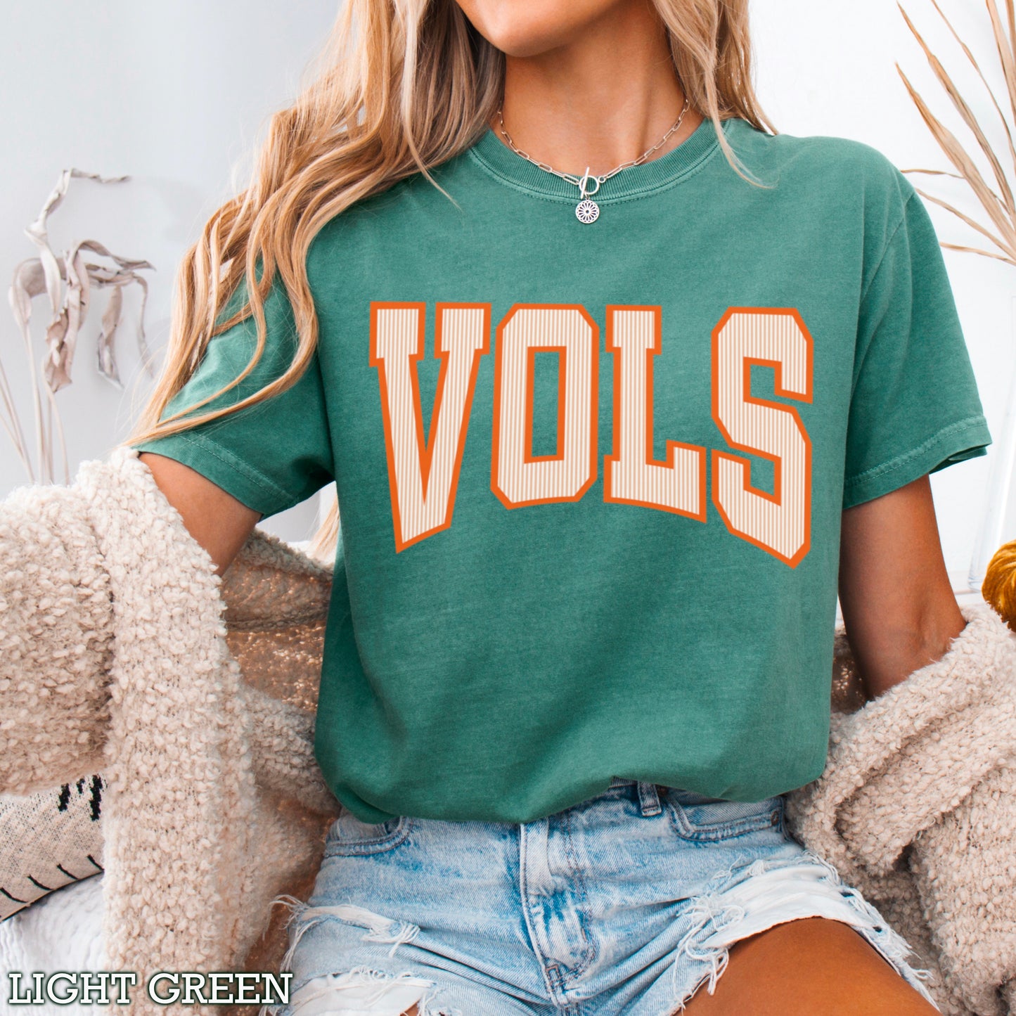Orange & White College Game Day Comfort Color Graphic Tee