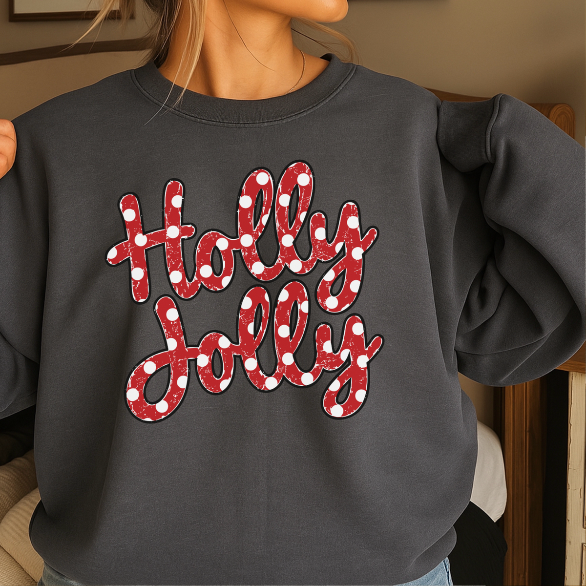 Holly Jolly Christmas Crewneck Sweatshirt