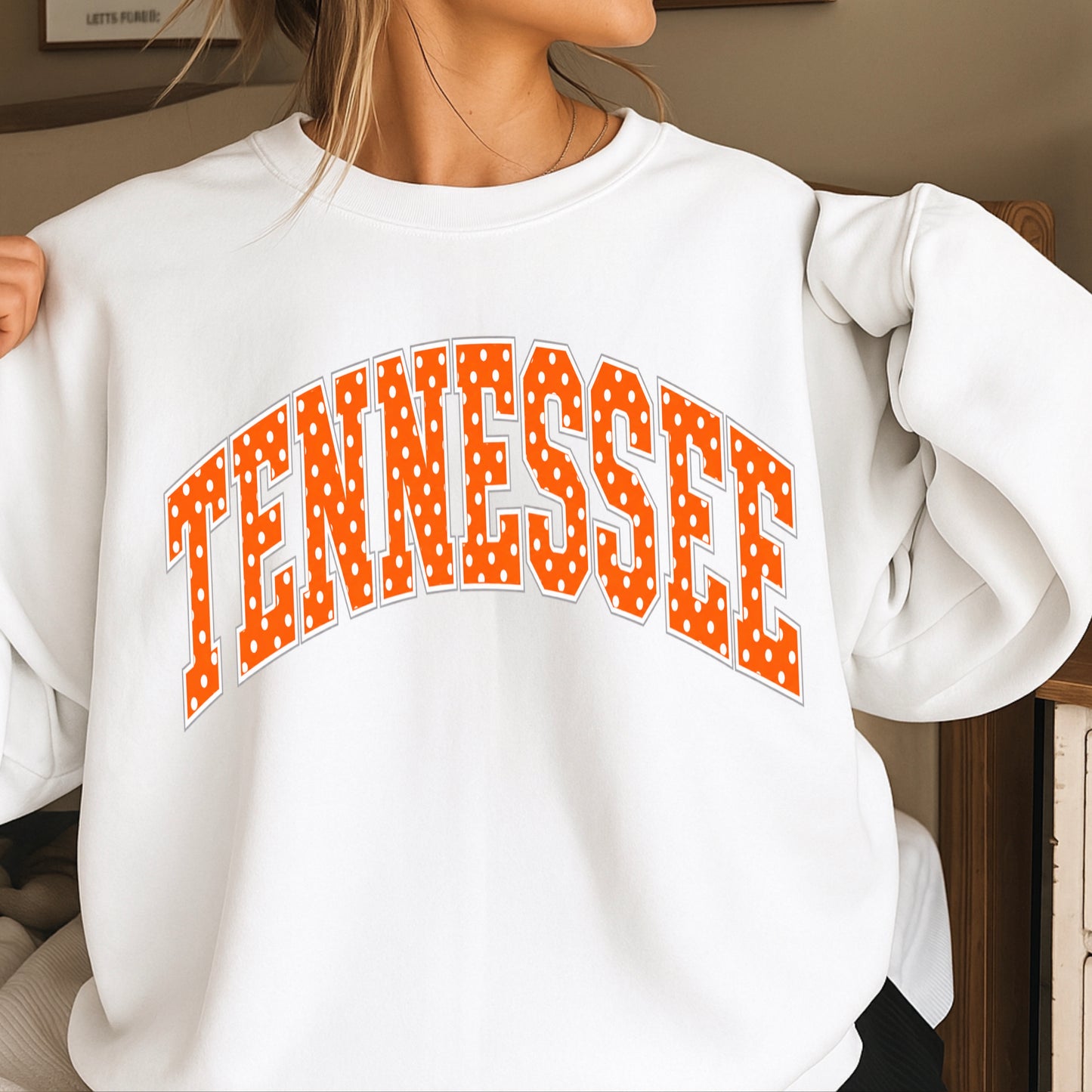 Tennessee Polka Dot Crewneck Sweatshirt
