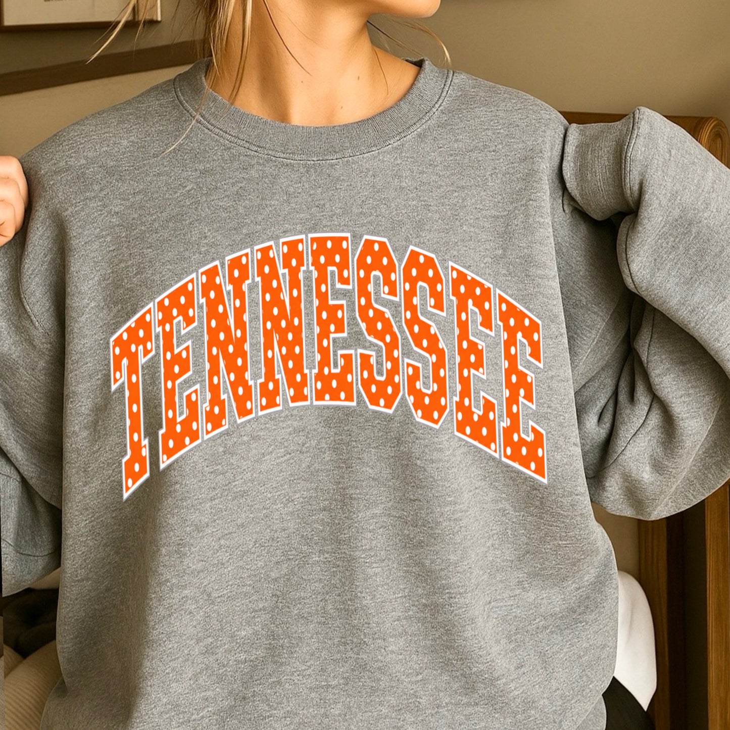 Tennessee Polka Dot Crewneck Sweatshirt