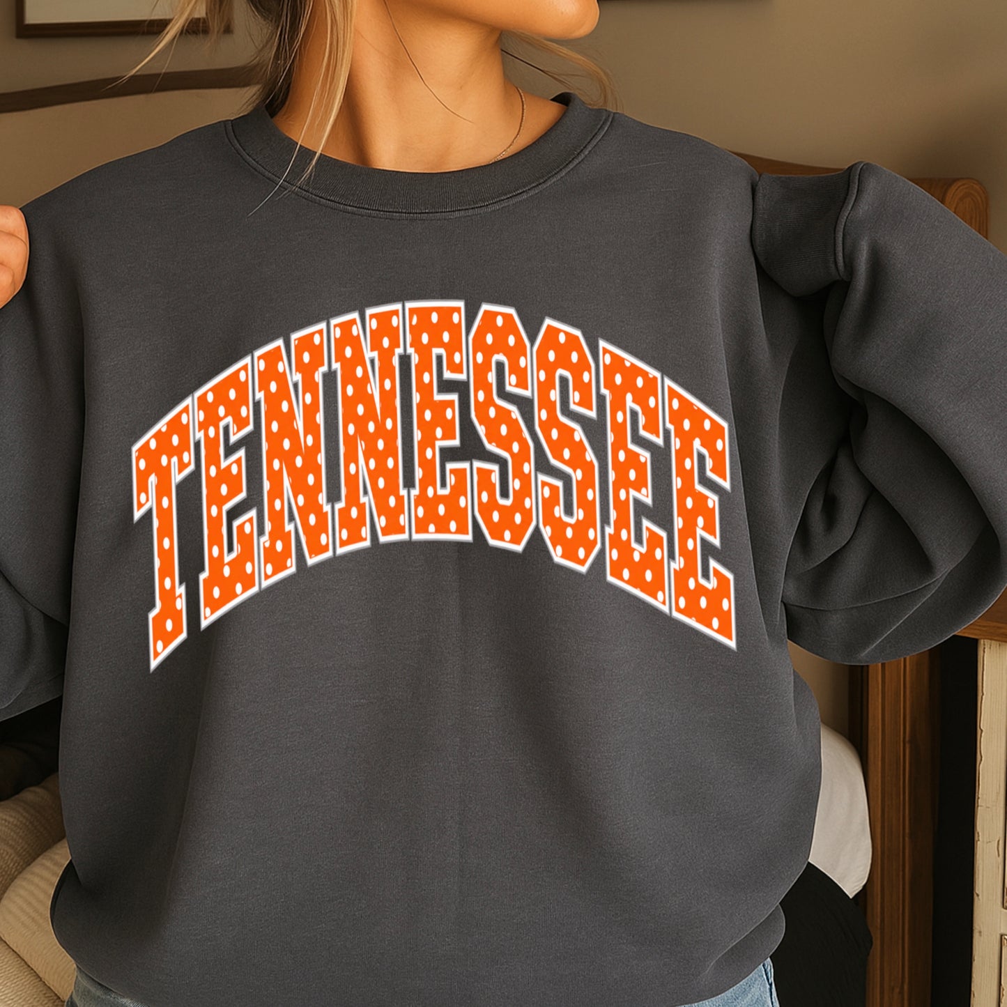 Tennessee Polka Dot Crewneck Sweatshirt