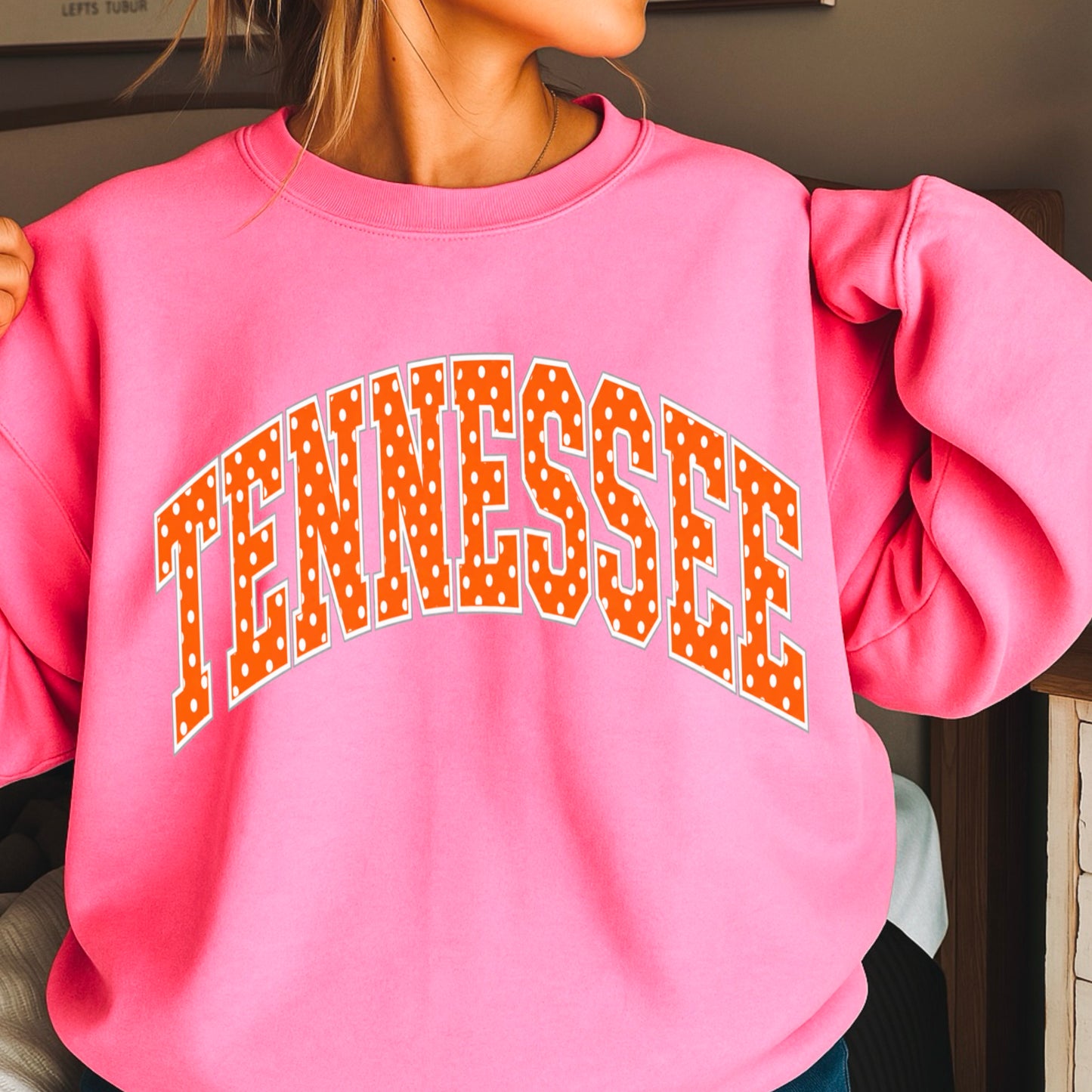 Tennessee Polka Dot Crewneck Sweatshirt